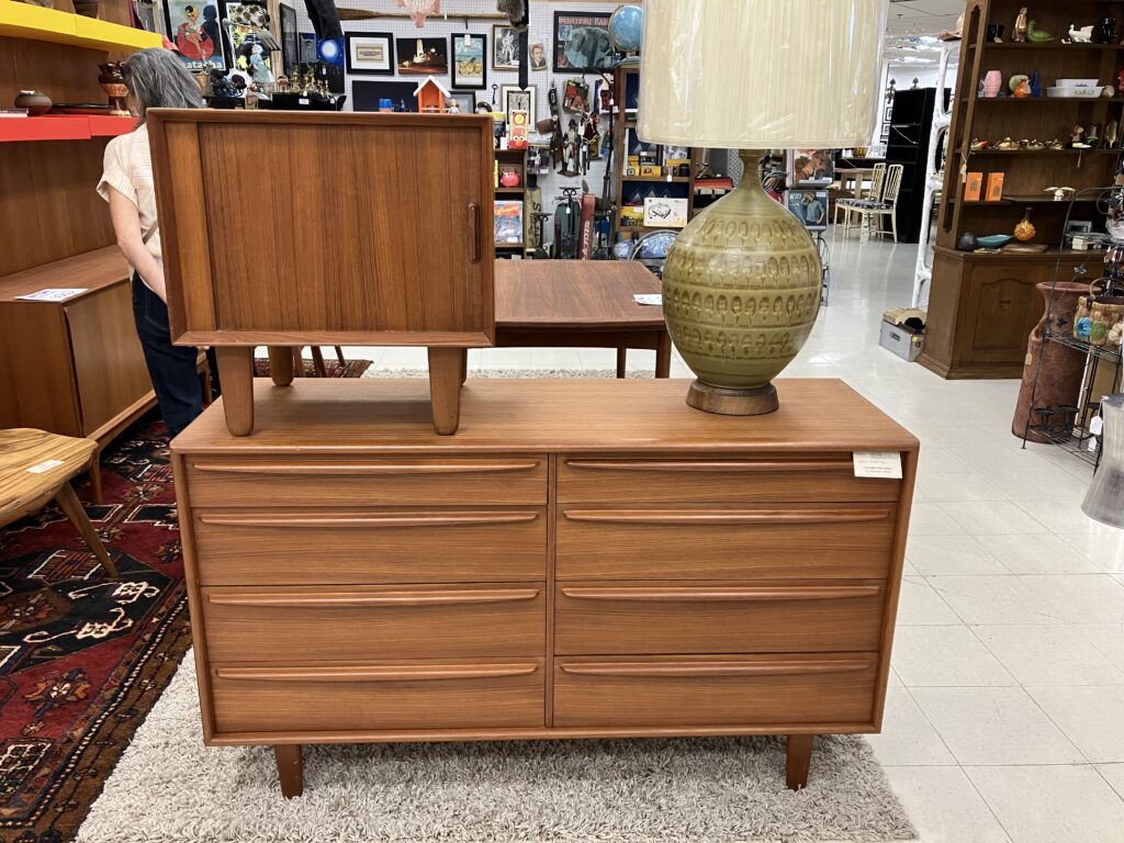 Two pieces of midcentury modern furniture.